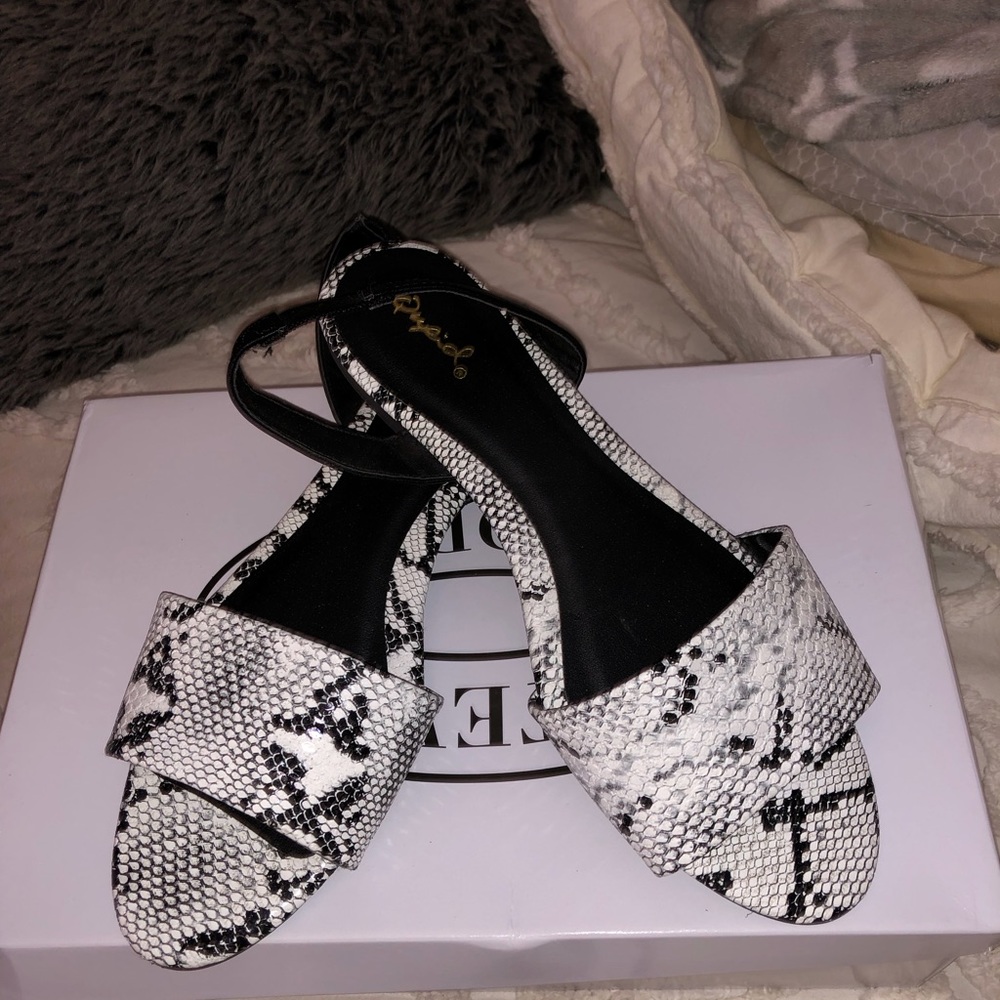 Snake skin sandals